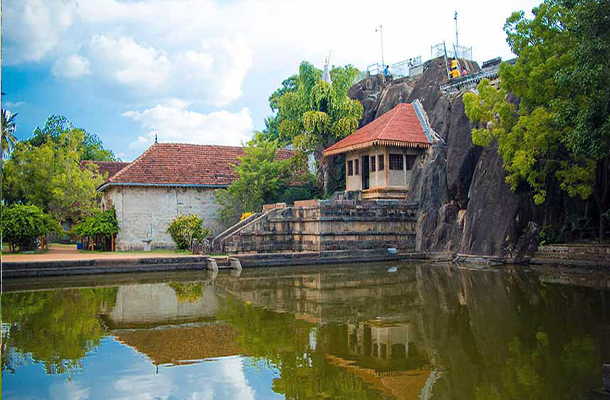 Isurumuniya Royal Temple near to Tissa Wewa in Anuradhapura, Sri Lanka