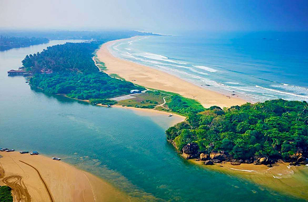 Ariel view of Bentota Beach